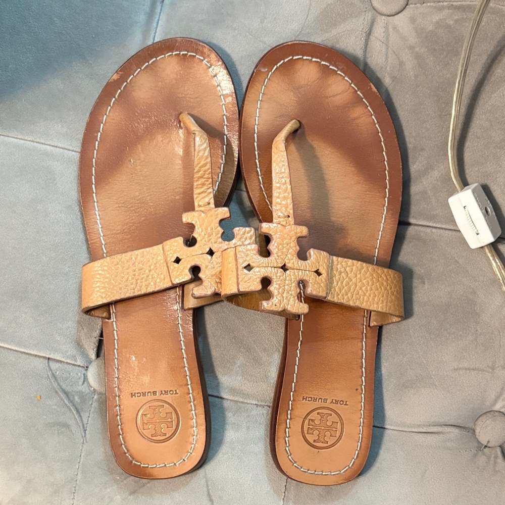Tory Burch Tan Leather Sandals
